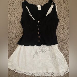 [SOLD] Black Buttoned Tank Top